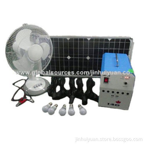 Solar Power System with 18V/40W Mono-silicone Solar Panel, 12V/48Ah Lead-acid Battery, LED Lights